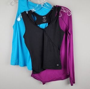 3 Athletic Tops Womens Sz Small - Champion Athletic Works Cuddlduds